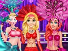 Princess as Los Vegas Showgirls